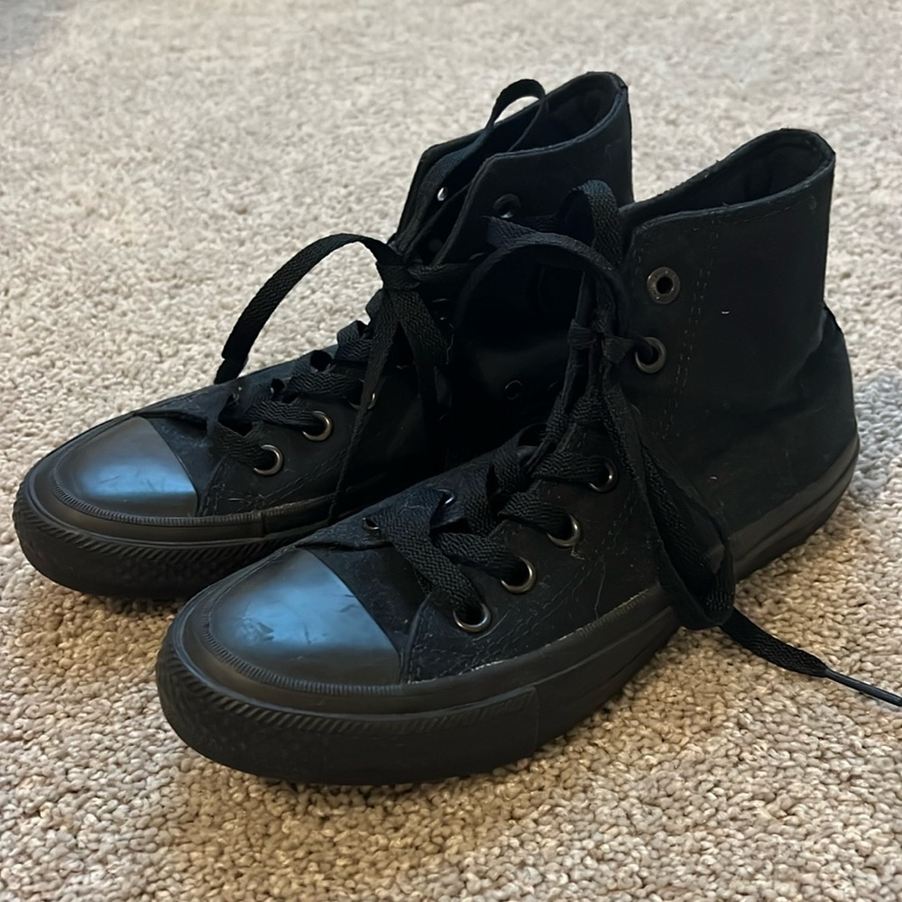 Converse All-Star with LUNARLON. All black monochrome Chuck Taylor’s